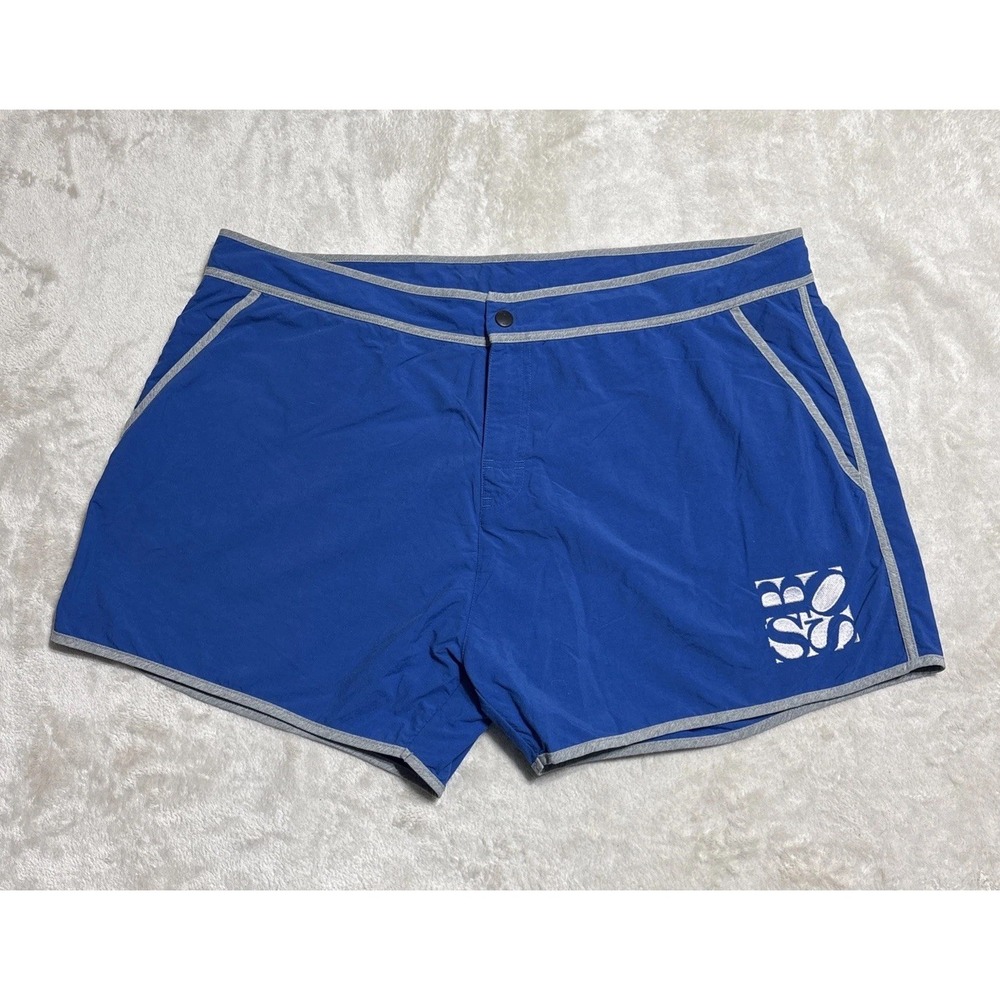 HUGO Boss Men's Board Shorts Size XL Blue Mesh Lined
